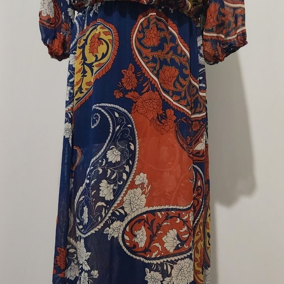 Rue21 Sz L maxi dress. Beautiful deep colors, lined to the knee - Picture 4 of 8